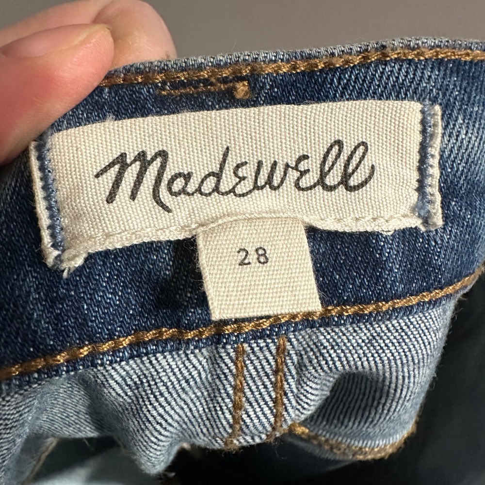Madewell Denim Mini Skirt Womens 28 Blue Excellent‎ Raw Frayed Step Hem G7100 - Picture 4 of 6